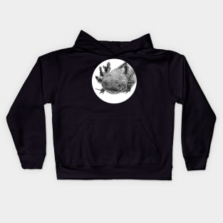 Axolotl illustration Kids Hoodie